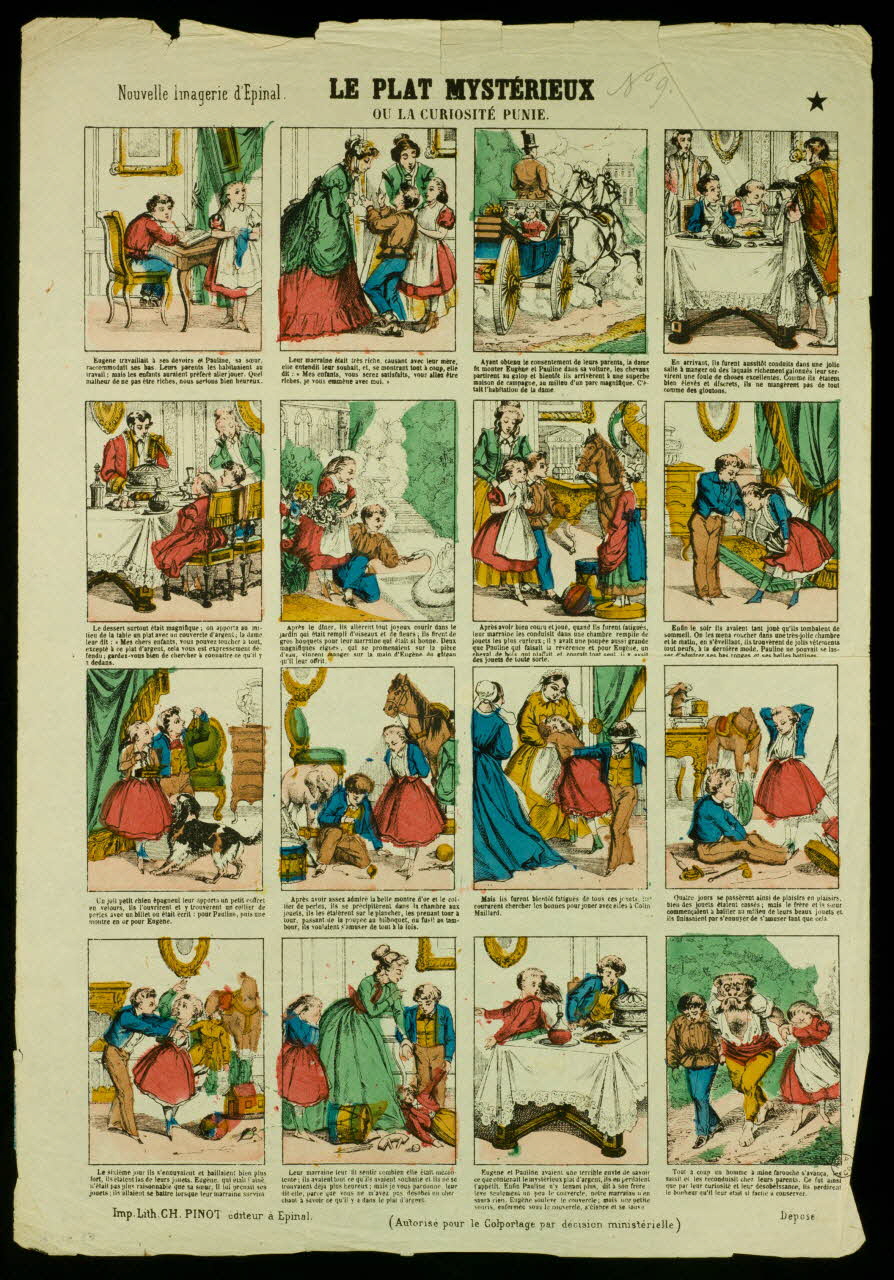 estampe LE PLAT MYSTERIEUX  OU LA CURIOSITE PUNIE. 1953.41.131 Photo