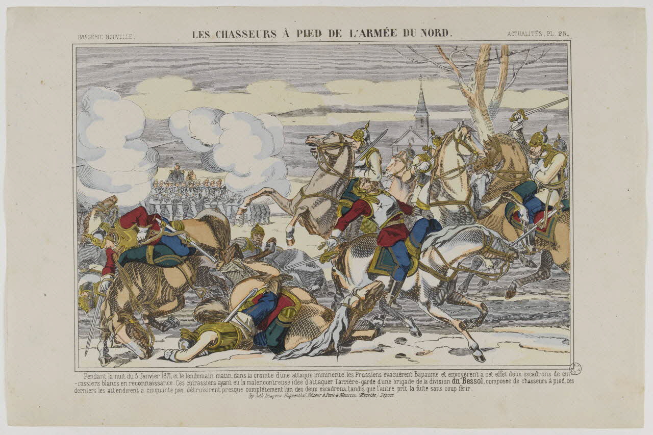 estampe LES CHASSEURS À PIED DE L'ARMÉE DU NORD. 1953.86.1148 Photo RMN-Grand Palais (Mucem)