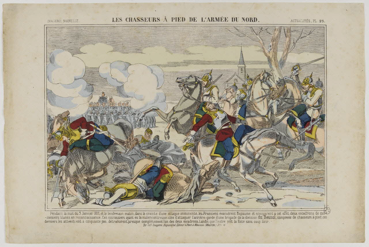 estampe LES CHASSEURS À PIED DE L'ARMÉE DU NORD. 1953.86.1149 Photo RMN-Grand Palais (Mucem)
