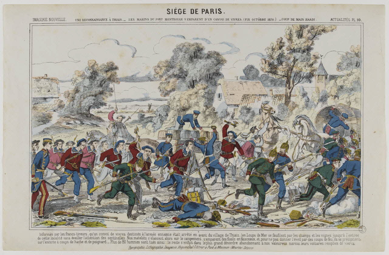 Elie Haguenthal estampe SIEGE DE PARIS. Pont-à-Mousson 1865-1875 1953.86.1164 Photo RMN-Grand Palais (Mucem)