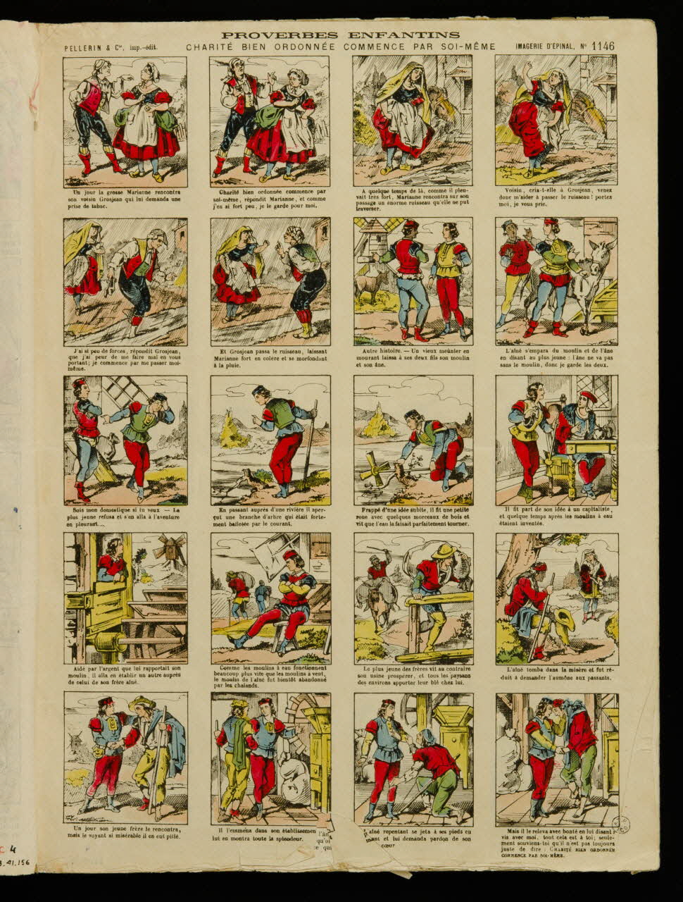 album PROVERBES ENFANTINS  CHARITE BIEN ORDONNEE COMMENCE PAR SOI-MEME 1953.41.157 Photo