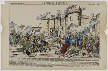 Elie Haguenthal estampe LA PRISE DE LA BASTILLE Pont-à-Mousson 1849-1880 1953.86.598  Photo RMN-Grand Palais (Mucem)