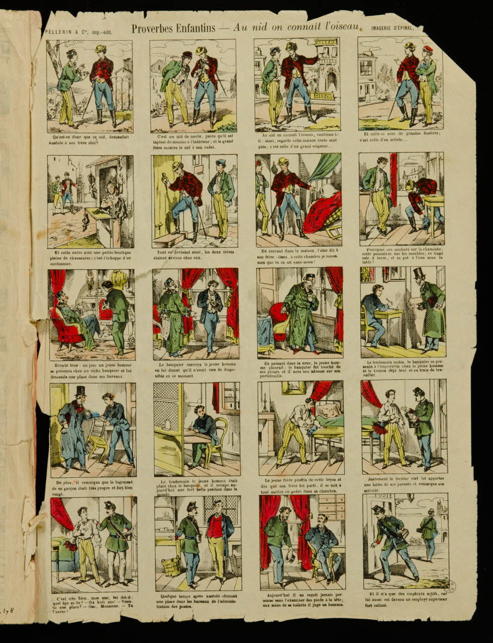 album Proverbes Enfantins - Au nid on connaît l'oiseau 1953.41.179 Photo