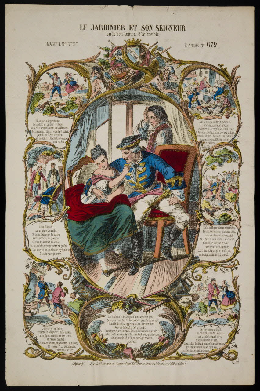 estampe LE JARDINIER ET SON SEIGNEUR  ou le bon temps d'autrefois 1953.41.191 Photo