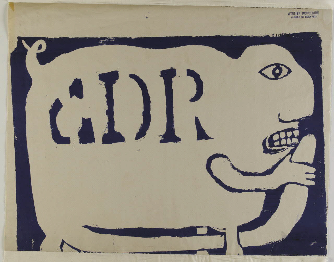 Atelier populaire de l'École nationale supérieure des beaux arts. Paris affiche GDR Ile-de-France, France 1968 1968.48.36 Photo RMN-Grand Palais (Mucem)