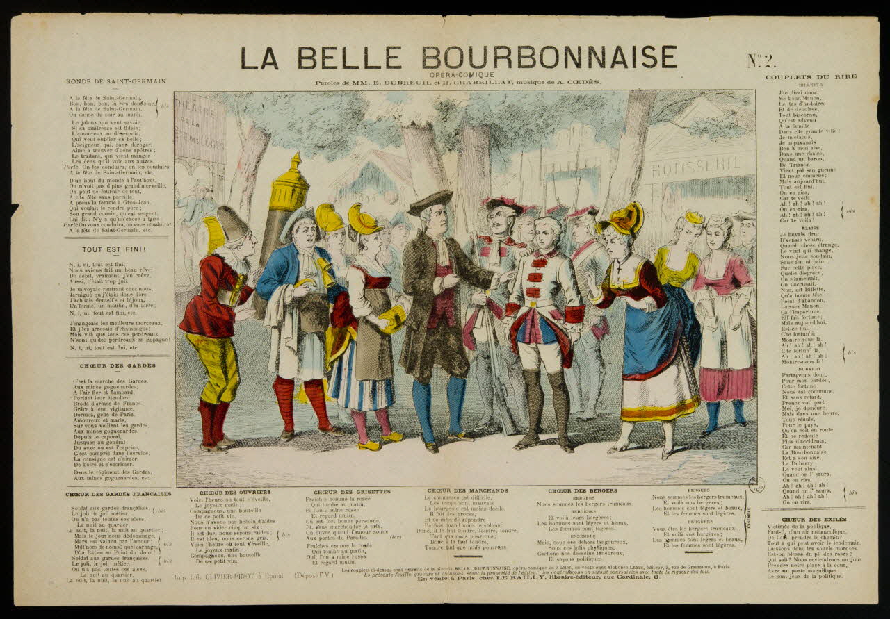 estampe LA BELLE BOURBONNAISE  OPERA-COMIQUE 1953.41.205 Photo