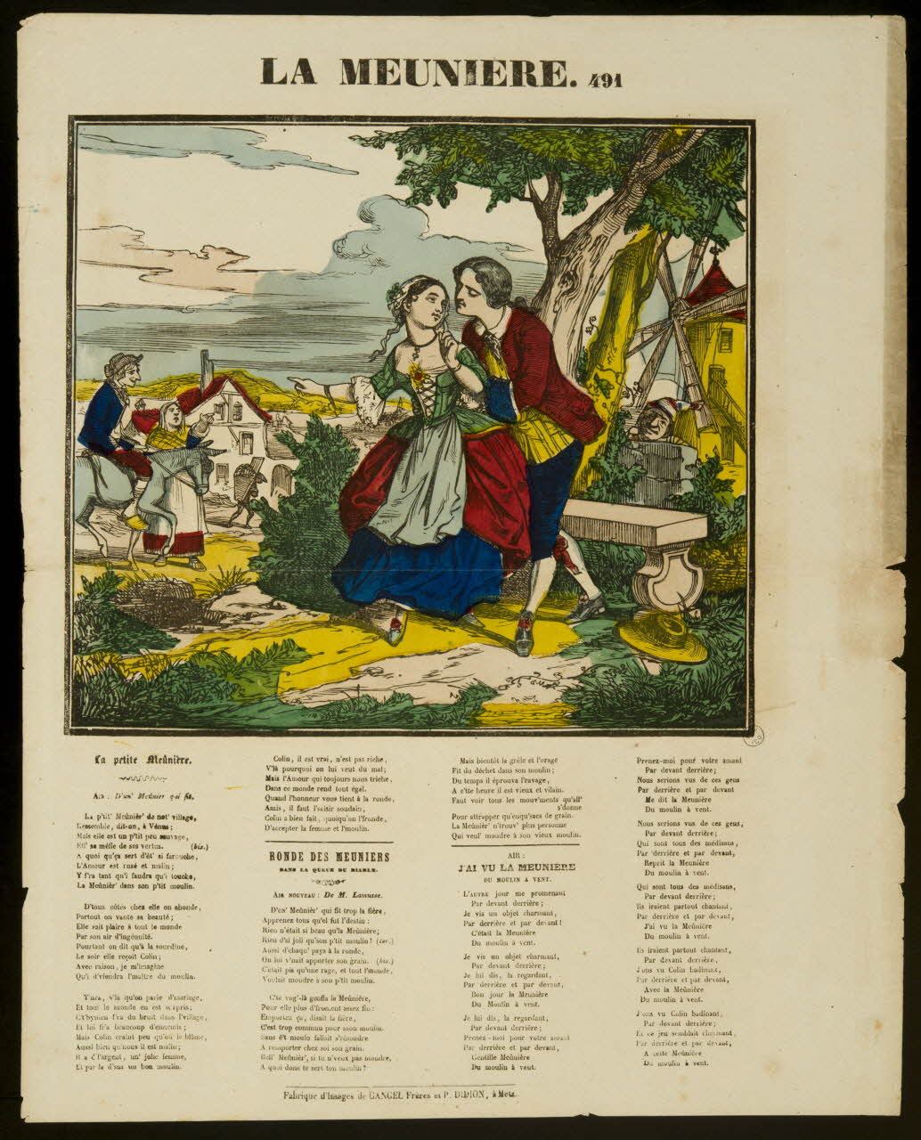 Gangel et Didion estampe LA MEUNIERE. Metz 1858-1868 1953.41.213 Photo