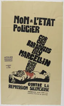 affiche Non à l'Etat policier Provence-Alpes-Côte d’Azur, France 1968 1969.25.17 Photo RMN-Grand Palais (Mucem)