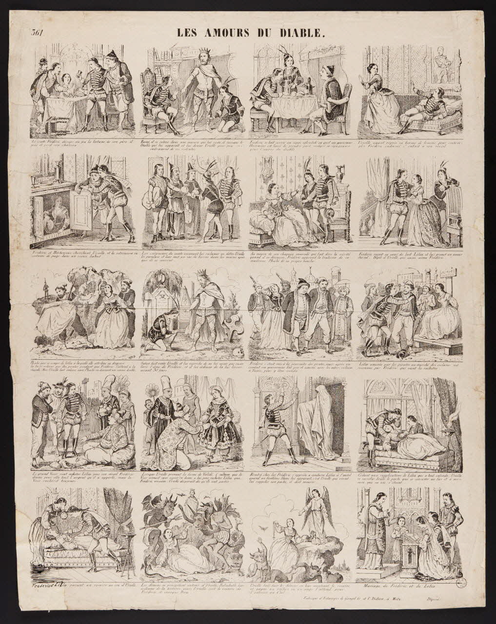 Gangel et Didion estampe LES AMOURS DU DIABLE. Metz 1858-1868 1953.41.230 Photo