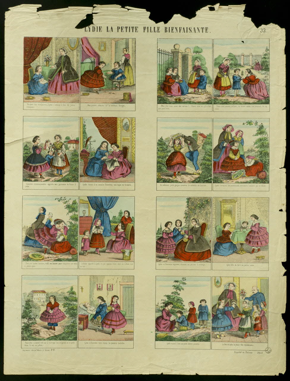 estampe LYDIE LA PETITE FILLE BIENFAISANTE. 1953.41.231 Photo
