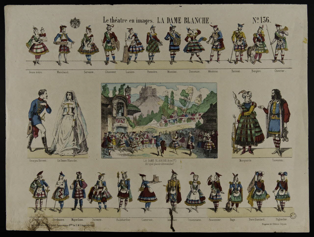 estampe Le théâtre en images. LA DAME BLANCHE. 1953.41.235 Photo