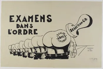 affiche EXAMENS  DANS  L'ORDRE Provence-Alpes-Côte d’Azur, France 1968 1969.25.6 Photo RMN-Grand Palais (Mucem)