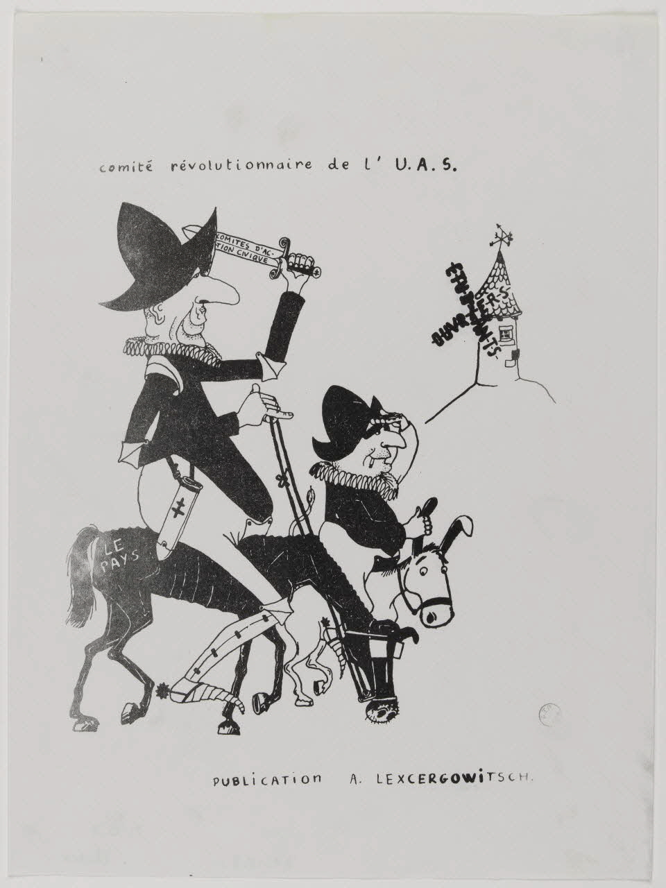 Atelier populaire de l'École nationale supérieure des beaux arts. Paris affiche comité révolutionnaire de l'U.A.S. France 1968 1971.15.3 Photo RMN-Grand Palais (Mucem)