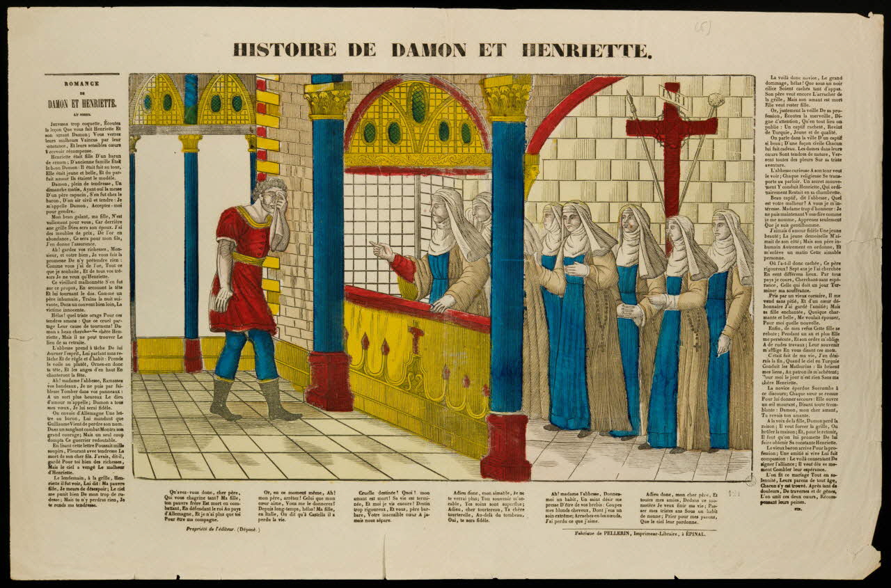 imagerie ancienne HISTOIRE DE DAMON ET HENRIETTE. 1953.41.255 Photo