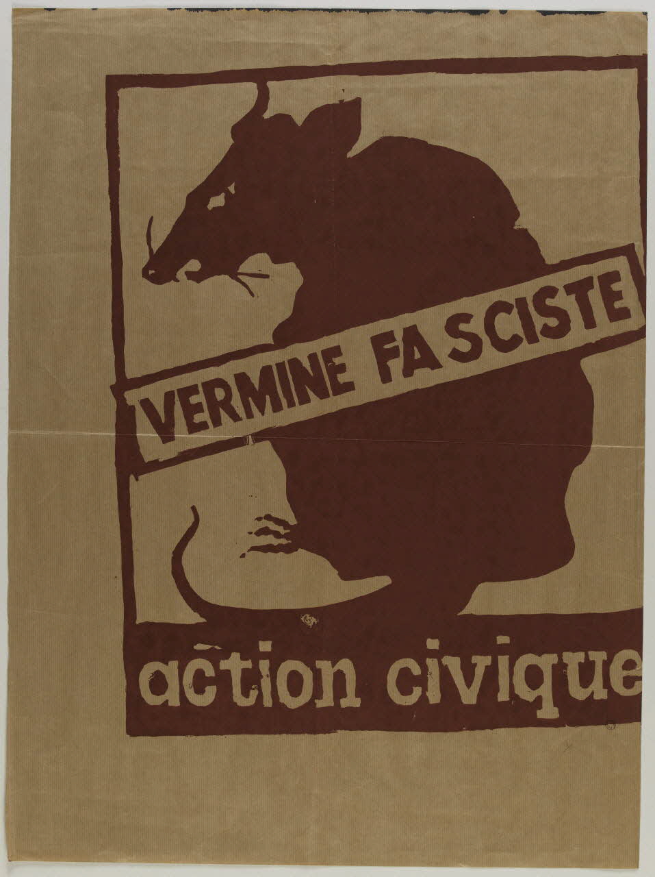 affiche VERMINE FASCISTE  ACTION CIVIQUE Paris 1968 1971.32.31 Photo RMN-Grand Palais (Mucem)