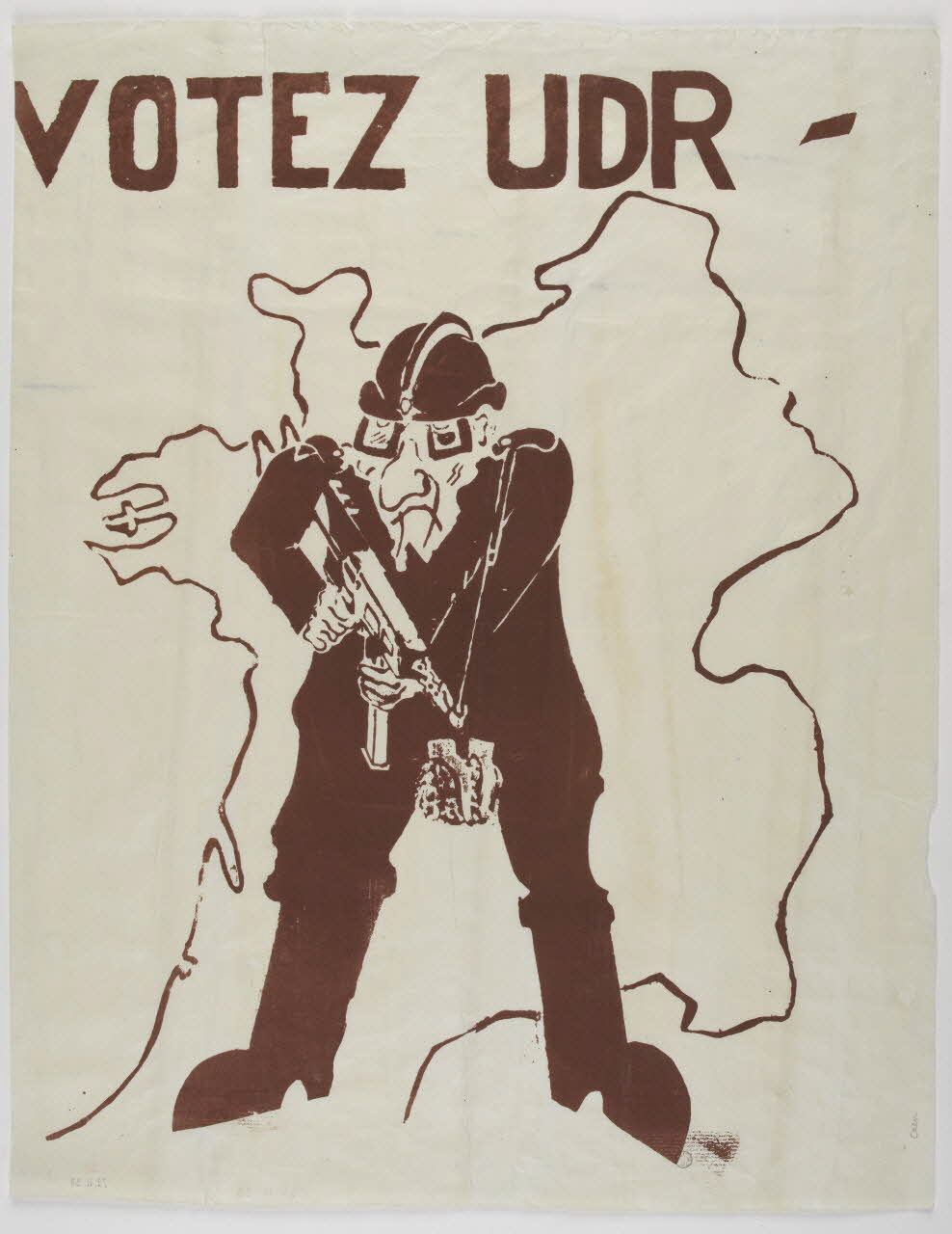 Université populaire de Caen affiche VOTEZ UDR Caen 1968 1972.11.58 Photo RMN-Grand Palais (Mucem)