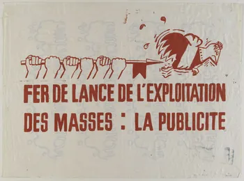 affiche FER DE LANCE DE L'EXPLOITATION  DES MASSES : LA PUBLICITE Paris 1968 1972.11.63.2 Photo RMN-Grand Palais (Mucem)