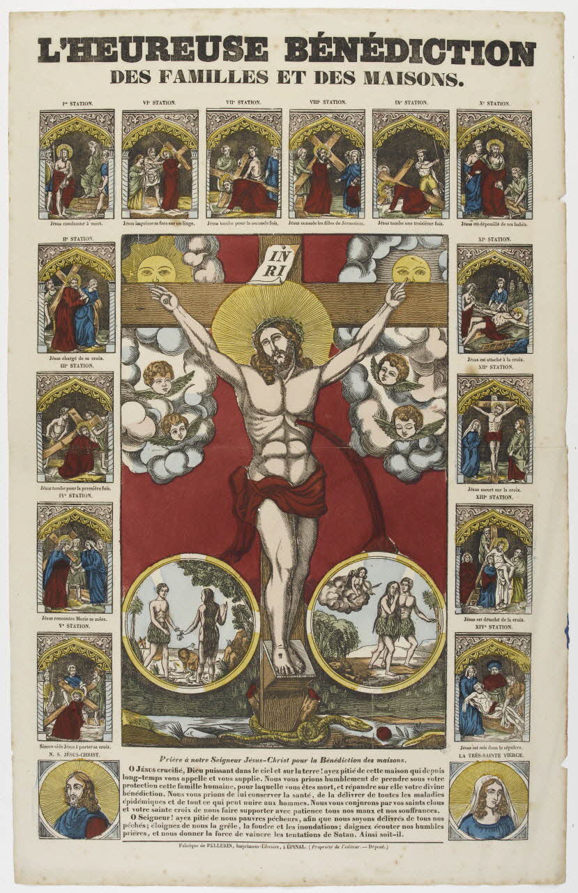 estampe L'HEUREUSE BENEDICTION  DES FAMILLES ET DES MAISONS. 1953.86.18 Photo RMN-Grand Palais (Mucem)