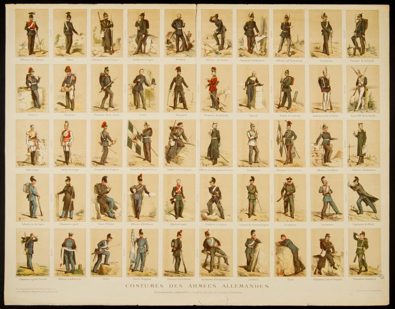 estampe COSTUMES DES ARMEES ALLEMANDES 1953.41.285 Photo