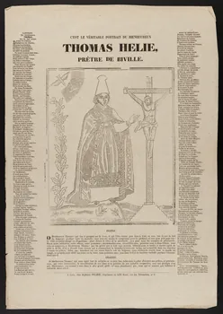 estampe C'EST LE VERITABLE PORTRAIT DU BIENHEUREUX  THOMAS HELIE,  PRETRE DE BIVILLE 1953.41.3 Photo