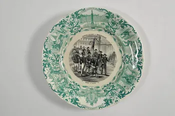 assiette plate Chansons lilloises de Desrousseaux 1968.20.3 Photo Mucem