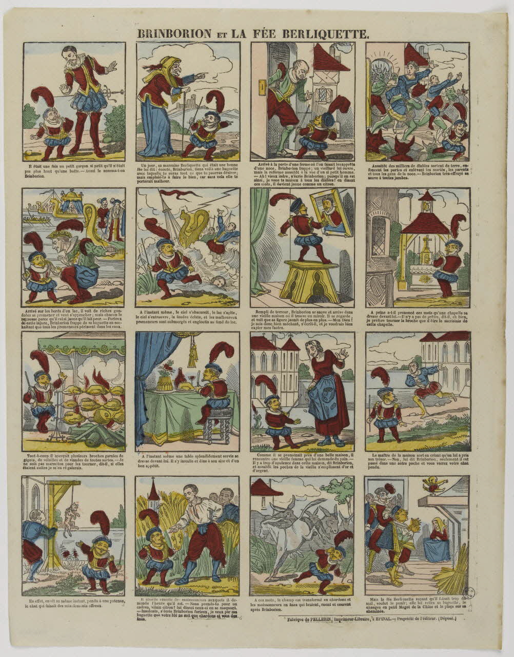 Pellerin estampe BRINBORION ET LA FEE BERLIQUETTE. Lorraine, France 1860 1953.86.3446 Photo RMN-Grand Palais (Mucem)