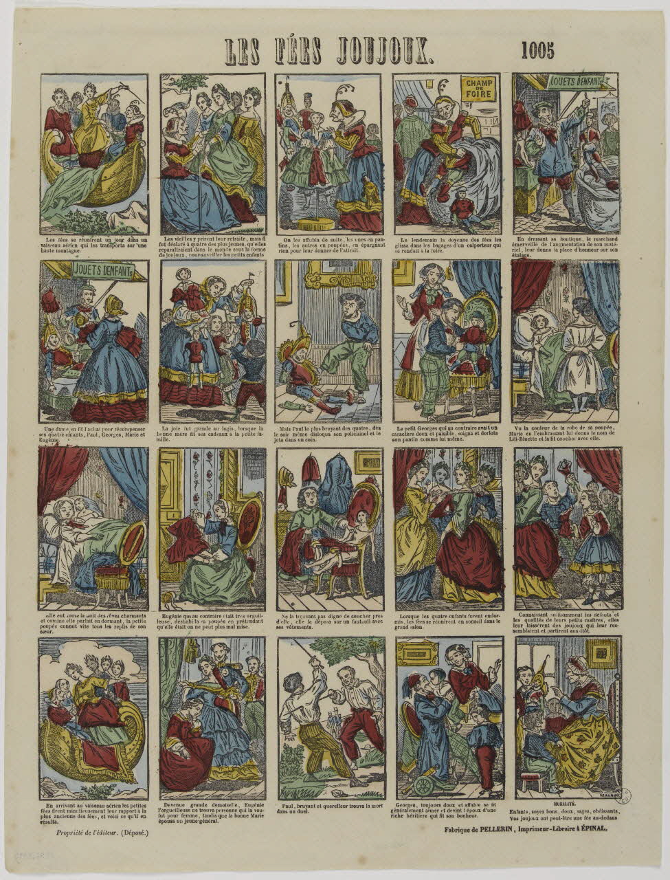Pellerin estampe LES FEES JOUJOUX. Lorraine, France 1861 1953.86.3449 Photo RMN-Grand Palais (Mucem)