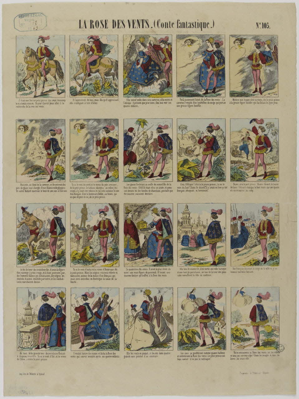 estampe LA ROSE DES VENTS. (Conte fantastique.) 1953.86.3460 Photo RMN-Grand Palais (Mucem)