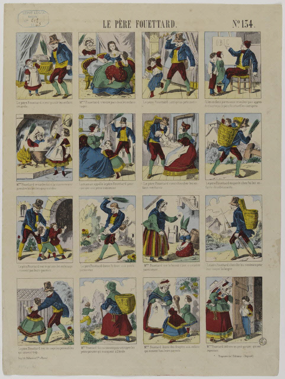estampe LE PERE FOUETTARD. 1953.86.3463 Photo RMN-Grand Palais (Mucem)