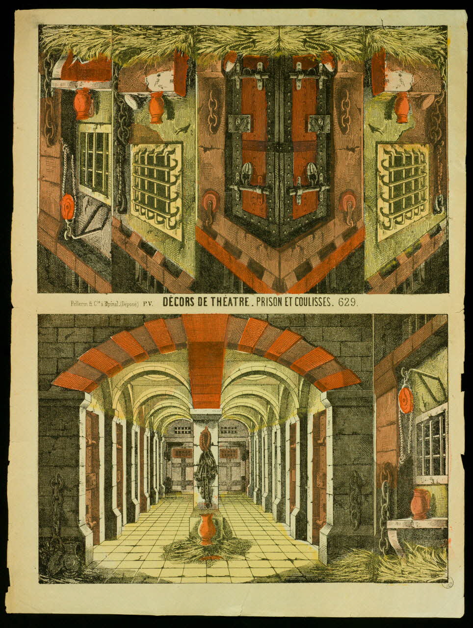 estampe DECORS DE THEATRE. PRISON ET COULISSES. 1953.41.312 Photo