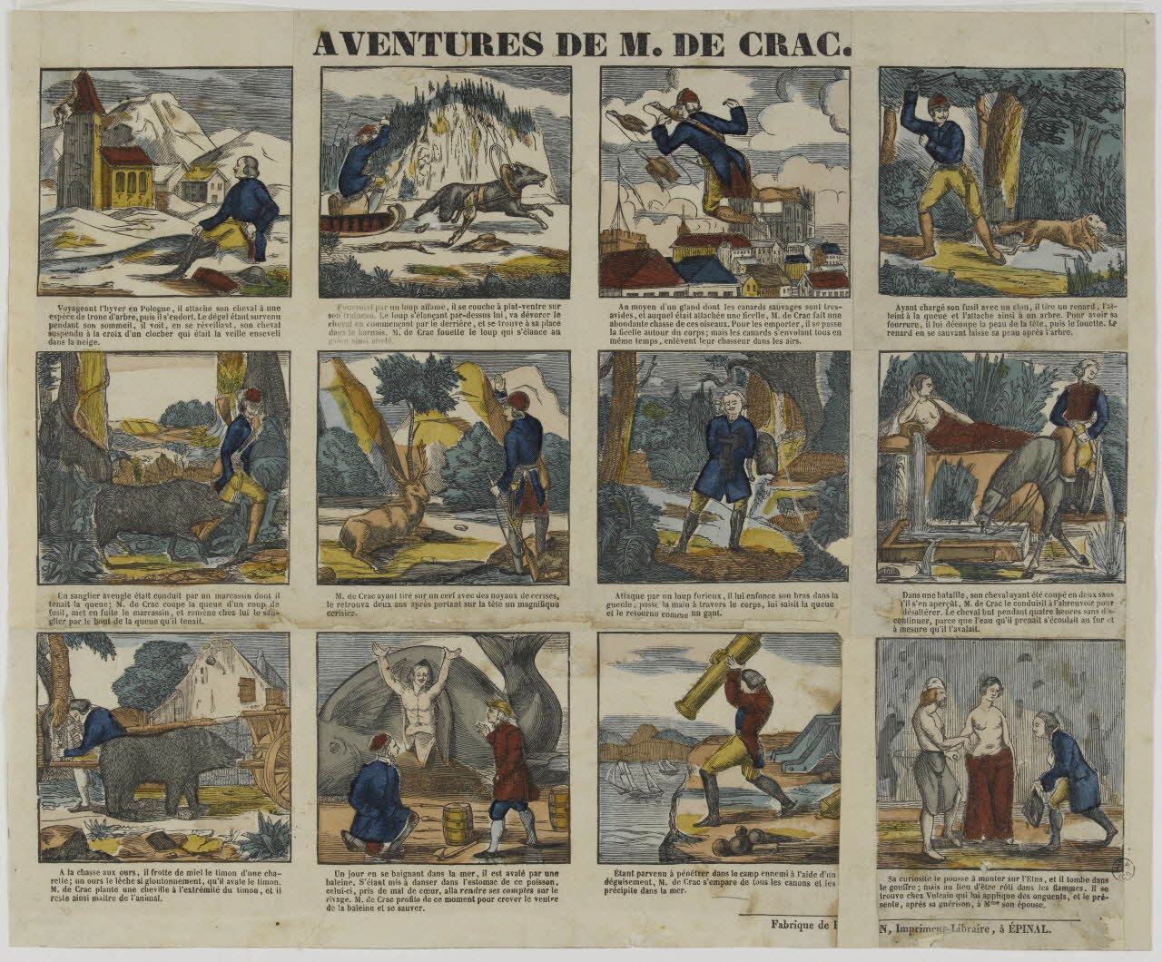 Pellerin estampe AVENTURES DE M. DE CRAC. Lorraine, France 1844 1953.86.3492 Photo RMN-Grand Palais (Mucem)