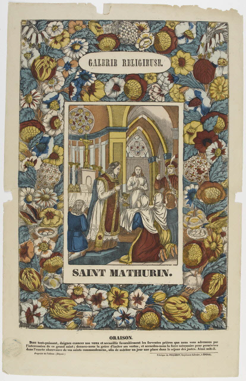 estampe GALERIE RELIGIEUSE.  SAINT MATHURIN. 1953.86.365 Photo RMN-Grand Palais (Mucem)