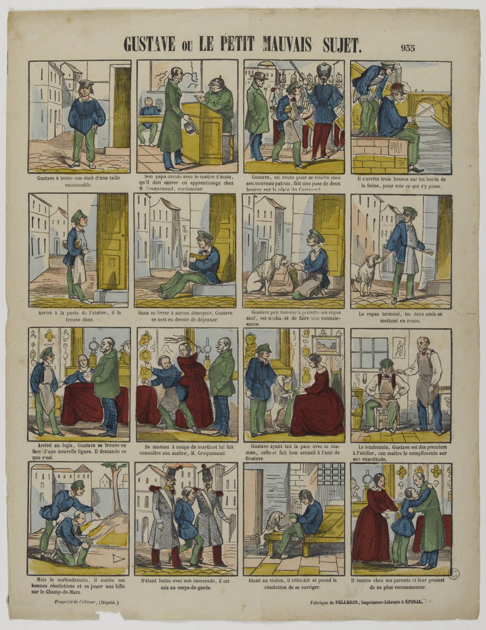 estampe GUSTAVE OU LE PETIT MAUVAIS SUJET. 1953.86.3644 Photo RMN-Grand Palais (Mucem)
