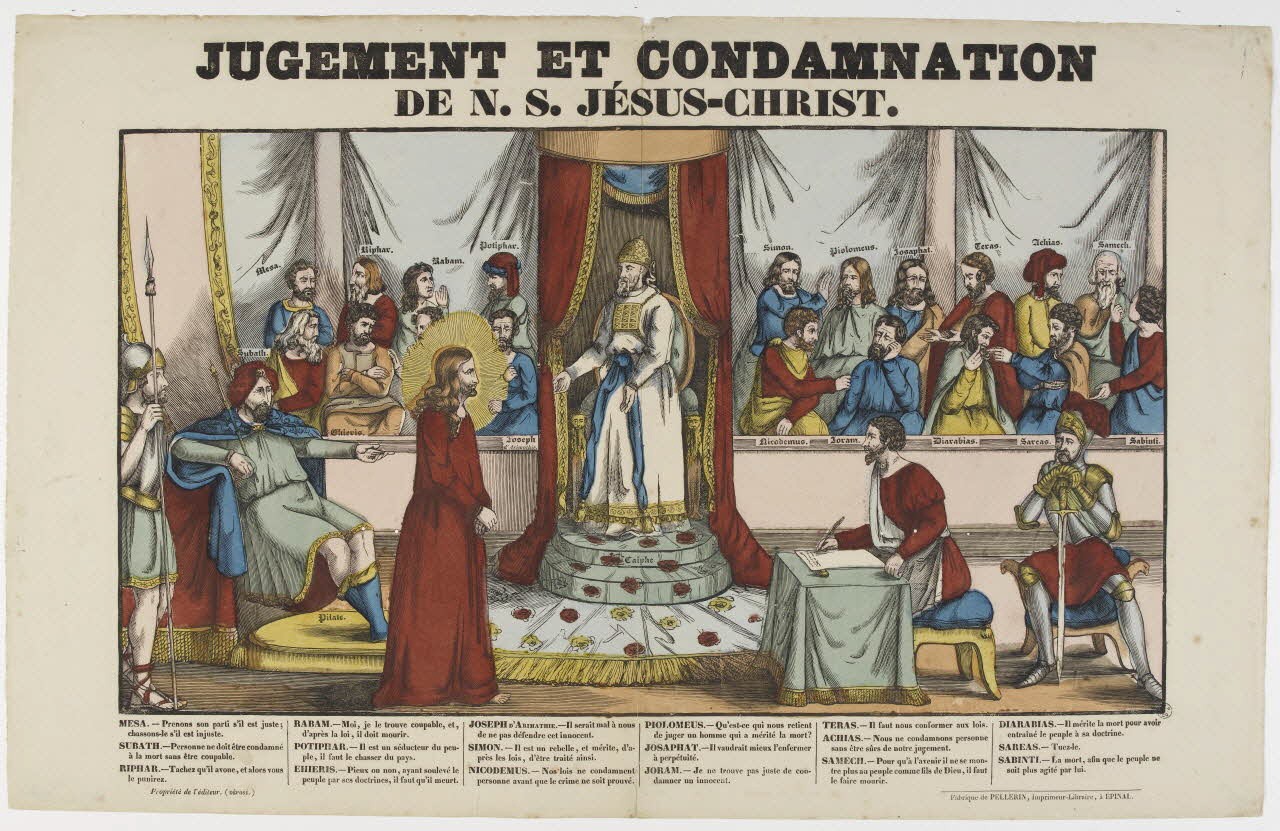 estampe JUGEMENT ET CONDAMNATION  DE N.S. JESUS-CHRIST. 1953.86.38 Photo RMN-Grand Palais (Mucem)