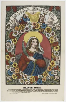 estampe GALERIE RELIGIEUSE.  SAINTE JULIE. 1953.86.471 Photo RMN-Grand Palais (Mucem)