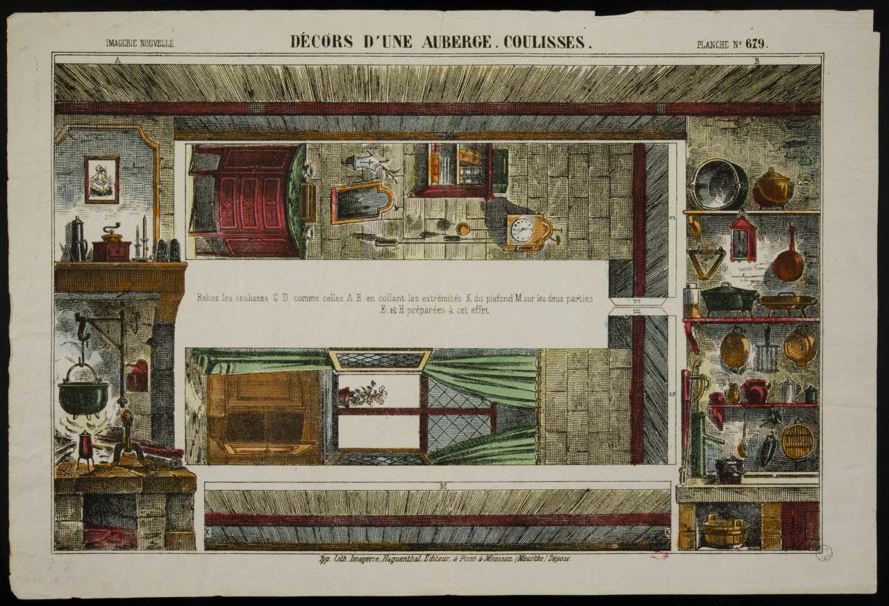 estampe DECORS D'UNE AUBERGE. COULISSES. 1953.41.344 Photo