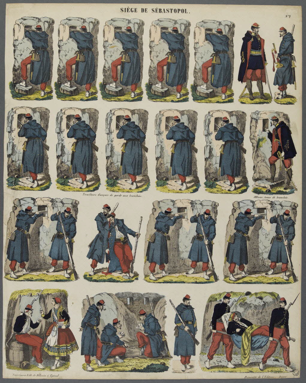 estampe SIEGE DE SEBASTOPOL. 1953.86.985 Photo RMN-Grand Palais (Mucem)