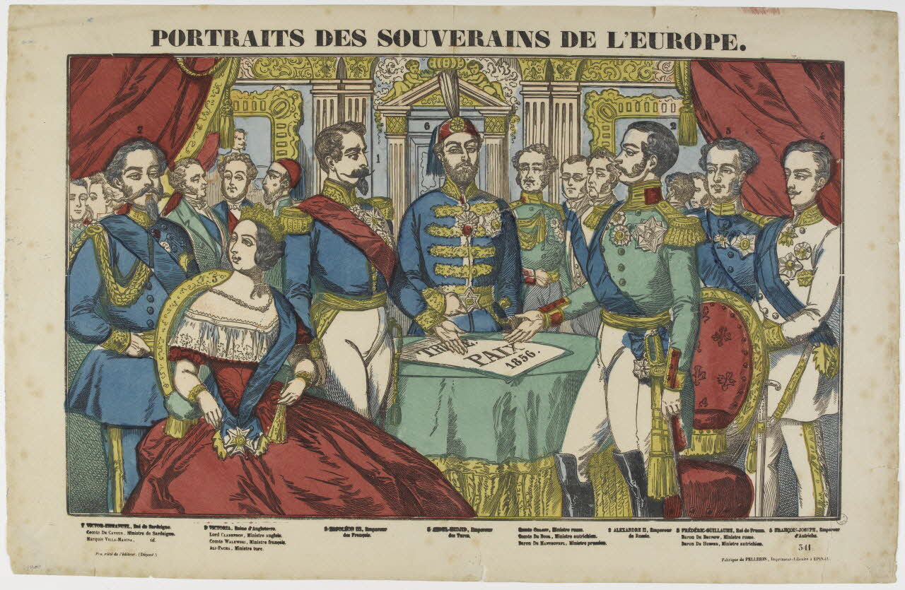 estampe PORTRAITS DES SOUVERAINS DE L'EUROPE. 1953.86.999 Photo RMN-Grand Palais (Mucem)