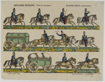 estampe ARTILLERIE FRANCAISE. (Train des équipages.) 1953.86.2154 Photo RMN-Grand Palais (Mucem)