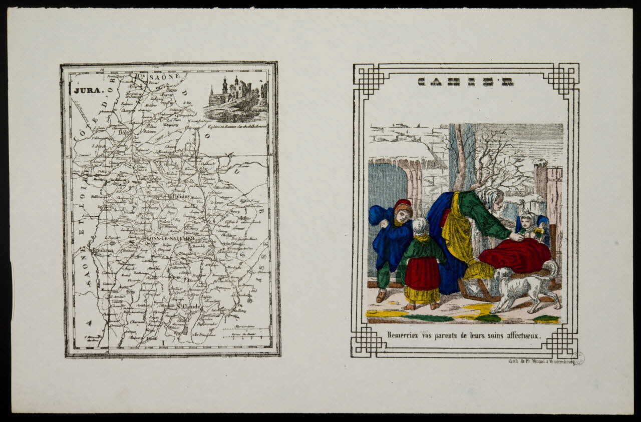 estampe CAHIER  Remerciez vos parents de leurs soins affectueux. 1953.41.388 Photo