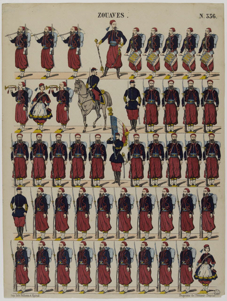 estampe ZOUAVES. 1953.86.2353 Photo RMN-Grand Palais (Mucem)