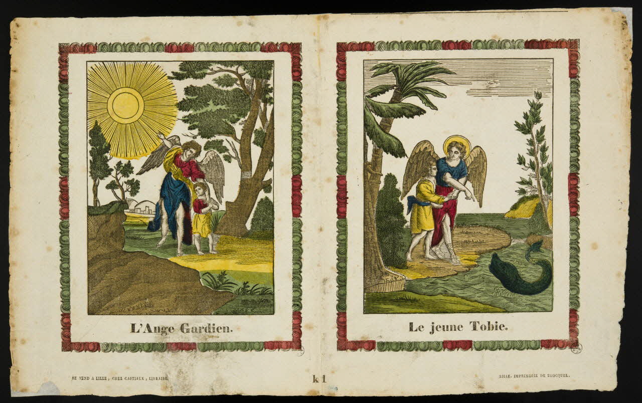 imagerie ancienne L'Ange Gardien. 1953.41.398 Photo