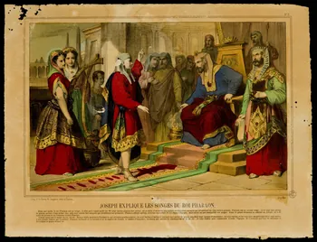 estampe JOSEPH EXPLIQUE LES SONGES DU ROI PHARAON. 1953.41.5 Photo