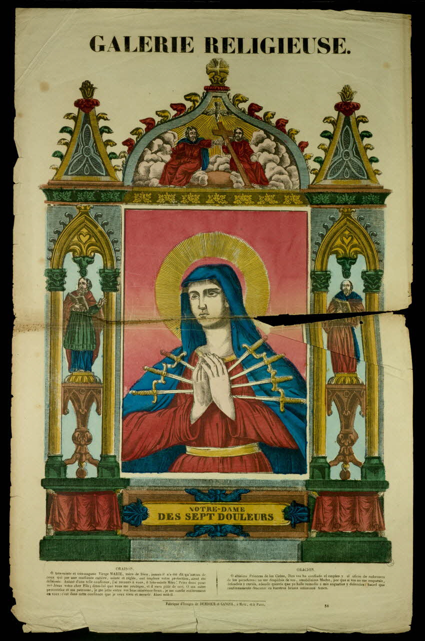 Dembour et Gangel estampe NOTRE-DAME  DES SEPT DOULEURS Metz 1840-1852 1953.41.53 Photo