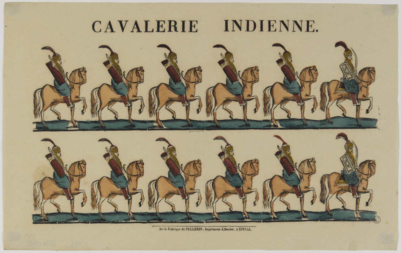 estampe CAVALERIE INDIENNE. 1953.86.2550 Photo RMN-Grand Palais (Mucem)