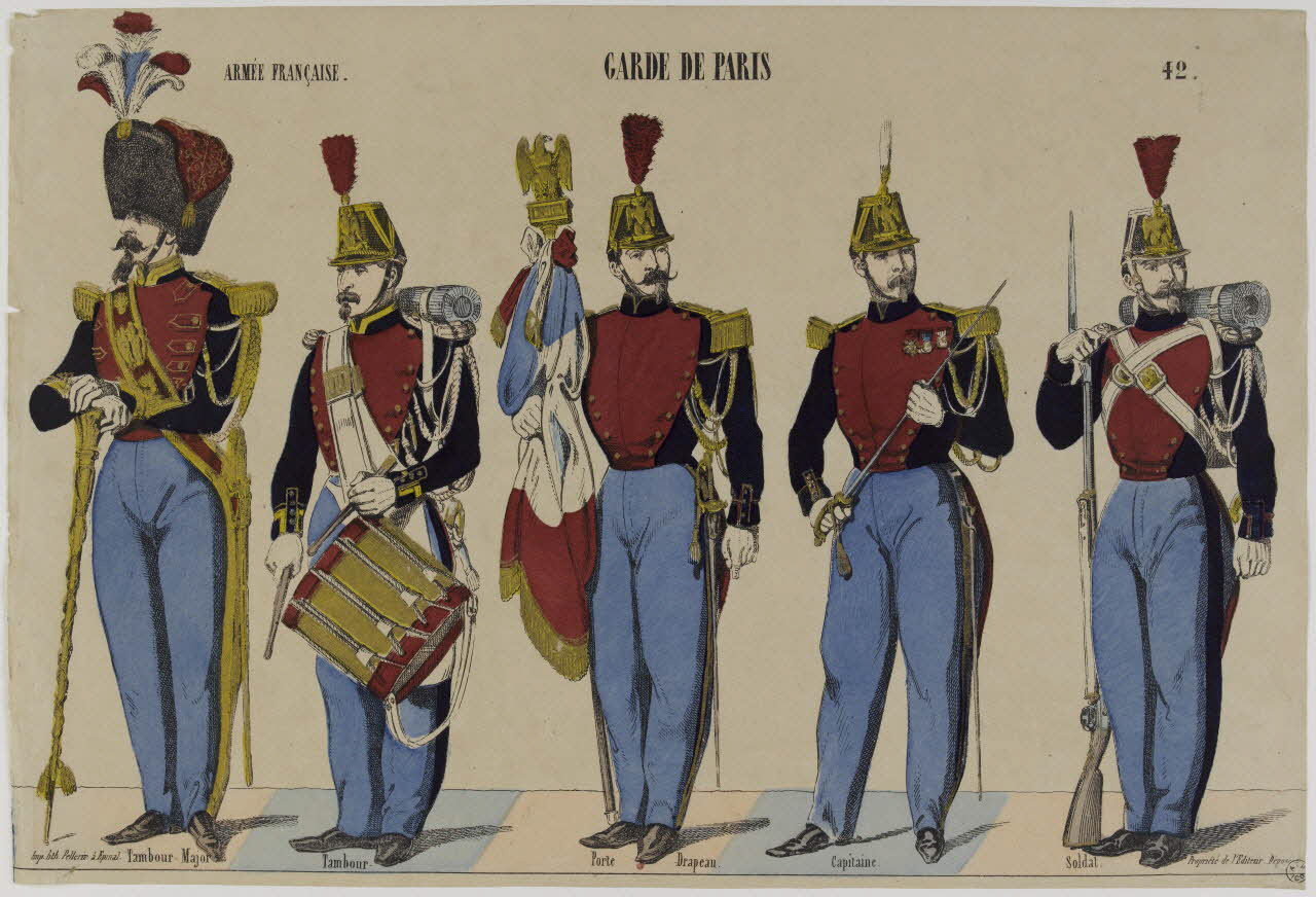 estampe ARMEE FRANCAISE. GARDE DE PARIS 1953.86.2590 Photo RMN-Grand Palais (Mucem)