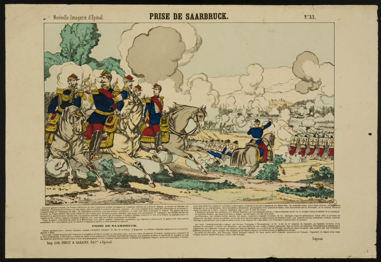 estampe PRISE DE SAARBRUCK. 1953.41.76 Photo