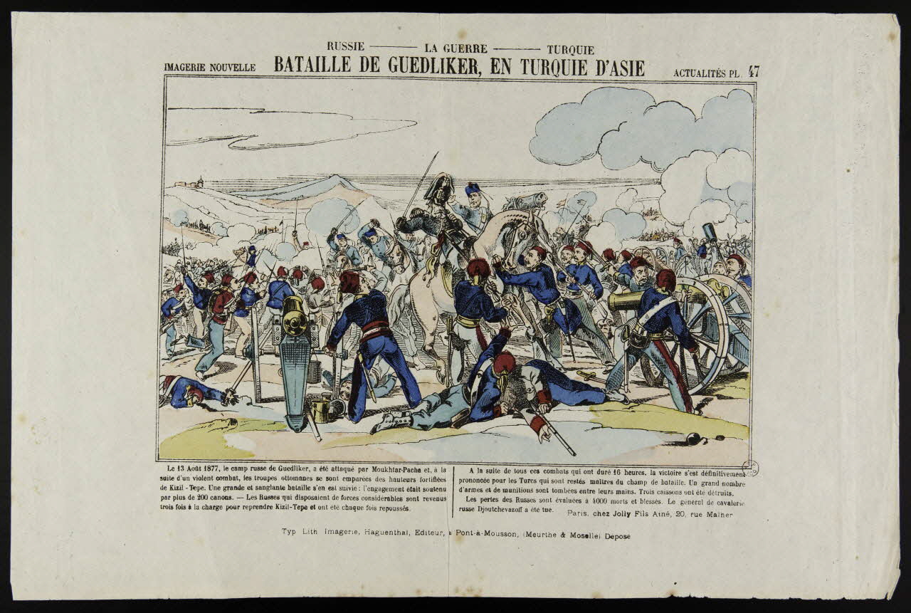 estampe BATAILLE DE GUELDLIKER, EN TURQUIE D'ASIE 1953.41.80 Photo