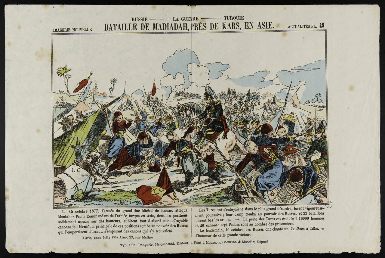 estampe BATAILLE DE MADIADAH, PRES DE KARS, EN ASIE. 1953.41.82 Photo