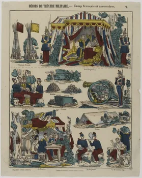 Pellerin à compartiments (8) DECORS DE THEATRE MILITAIRE. - Camp français et accessoires. Lorraine, France 1848-1858 1953.86.2758 Photo RMN-Grand Palais (Mucem)